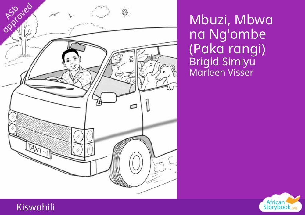 Mbuzi, Mbwa na Ng'ombe (Paka rangi)