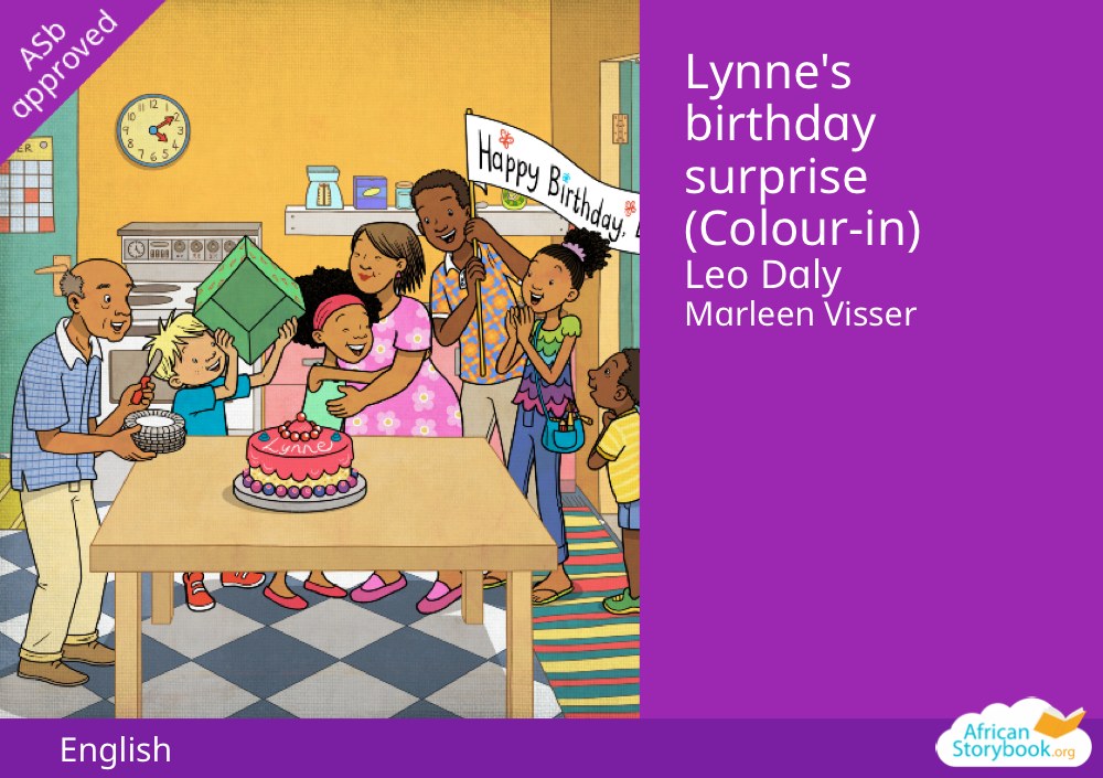 Lynne's birthday surprise (Colour-in)