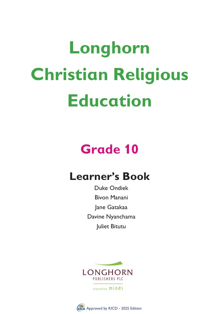 CRE Grade 10 Learner's Book