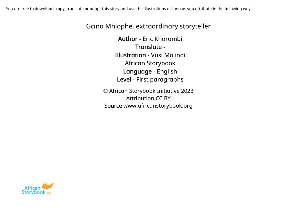 Gcina Mhlophe, extraordinary storyteller
