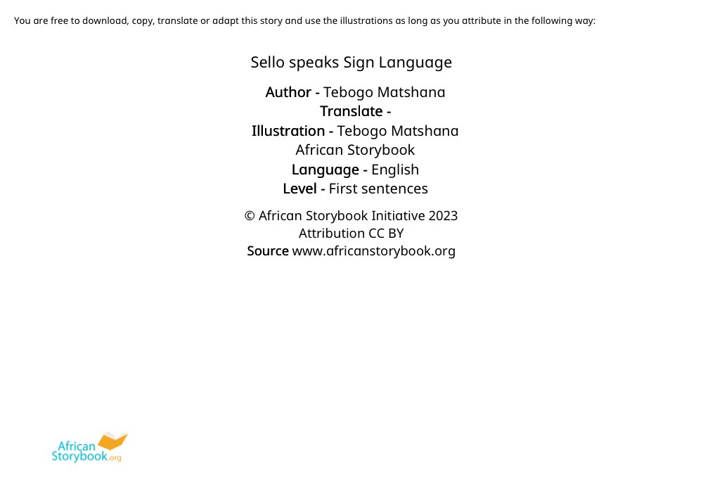 Sello speaks Sign Language