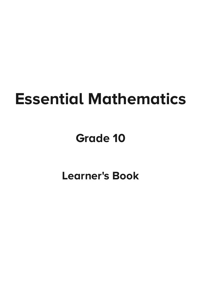 Essential Mathematics Grade 10