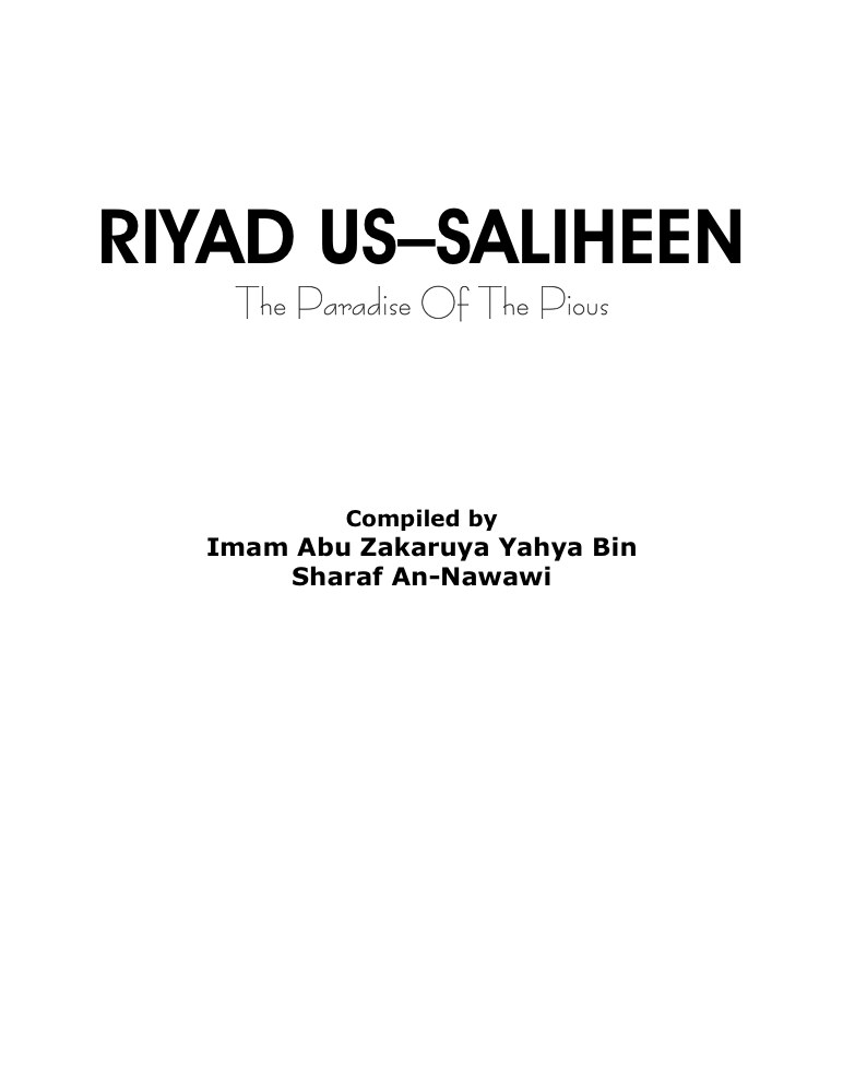 Riyaadu Saalixiin (Kitaab)