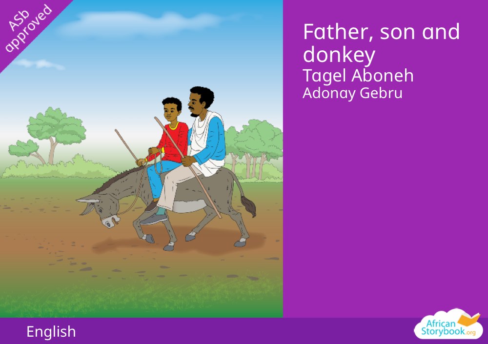 Father, son and donkey