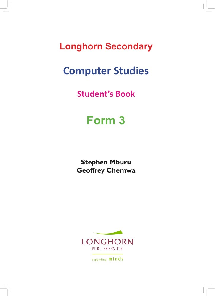 Computer Studies – Form 3