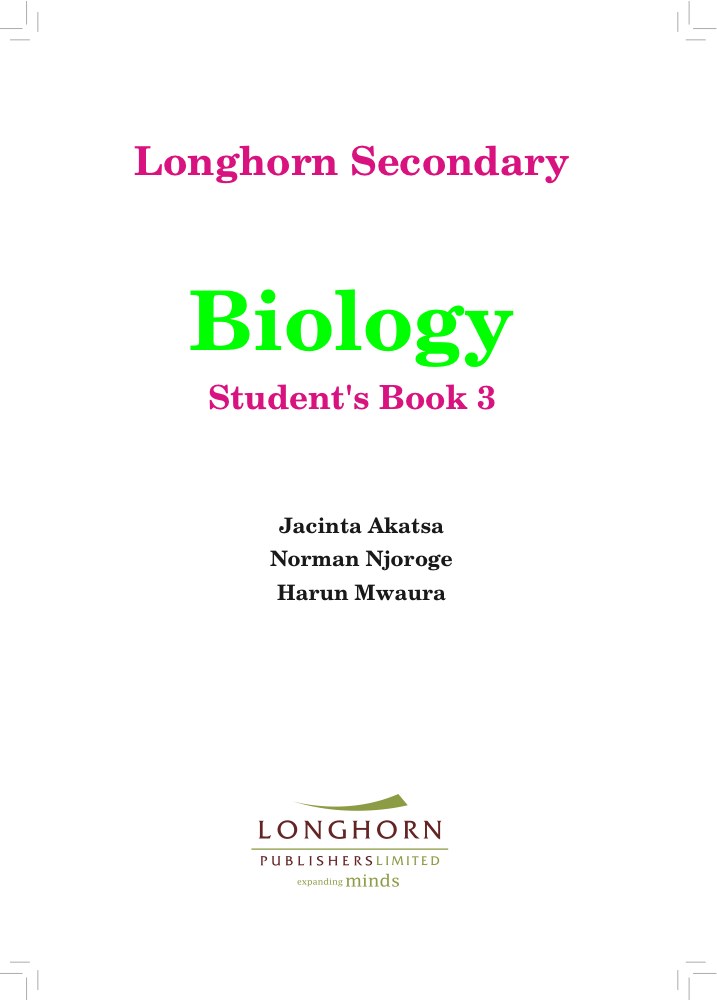 Longhorn Secondary Biology – Form 3