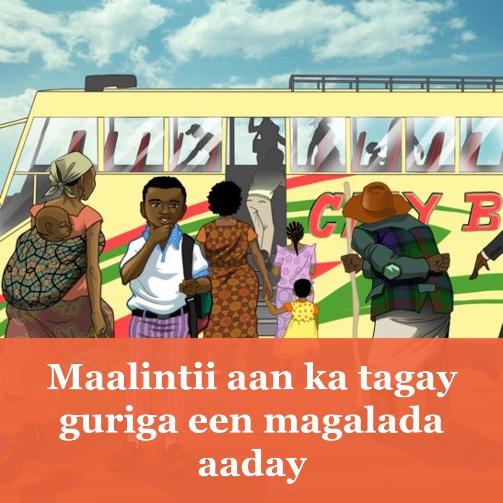 Maalintii aan ka tagay guriga een magalada aaday