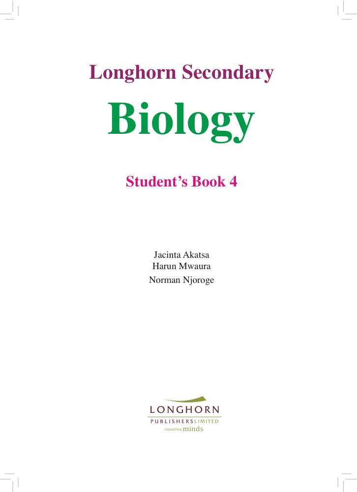 Longhorn Secondary Biology – Form 4