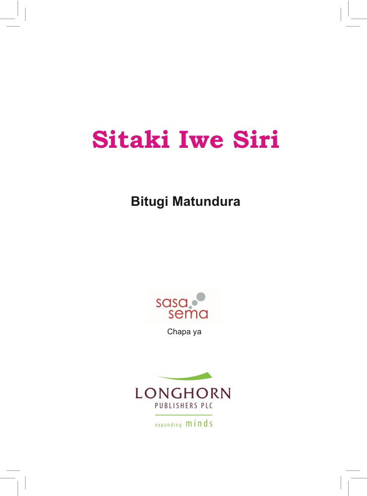 Sitaki iwe siri