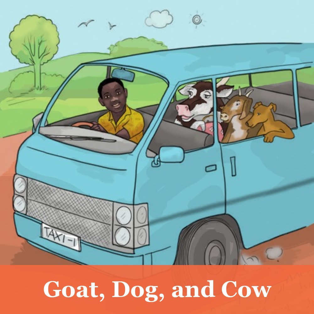 Goat, Dog, and Cow