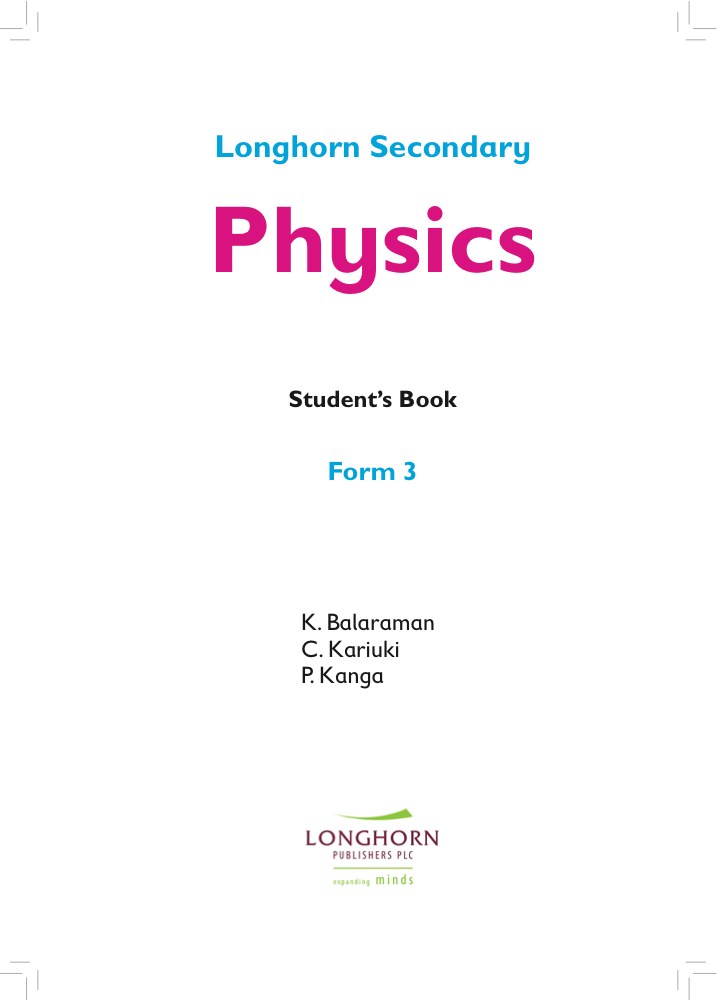 Physics – Form 3