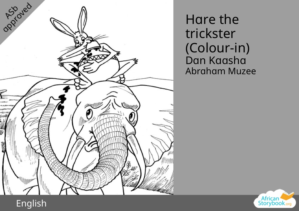 Hare the trickster (Colour-in)