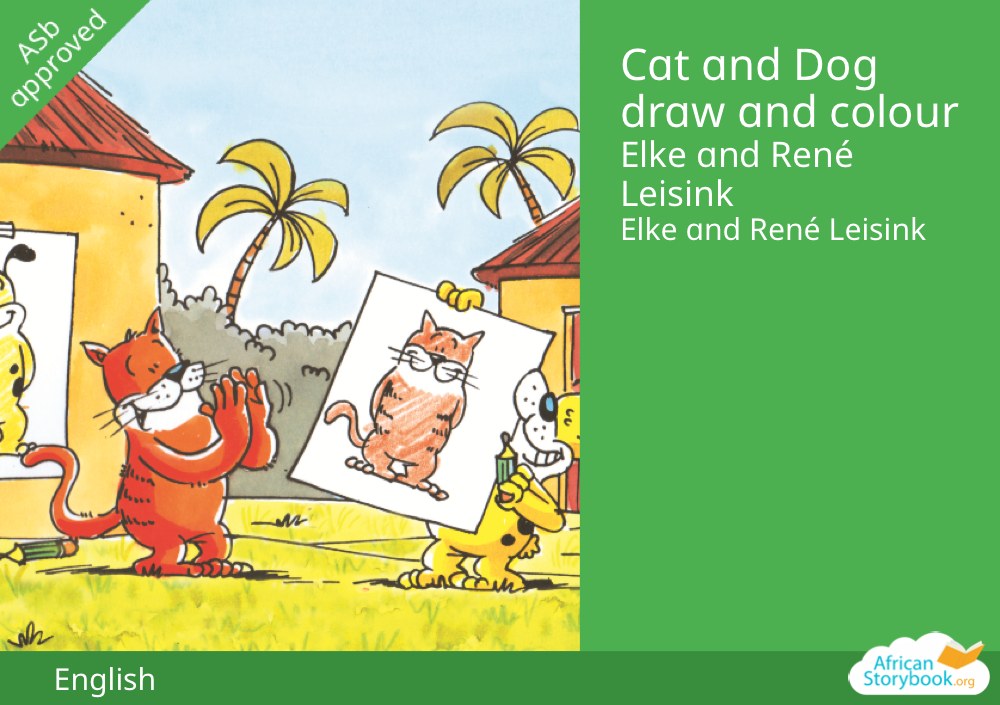 Cat and Dog draw and colour