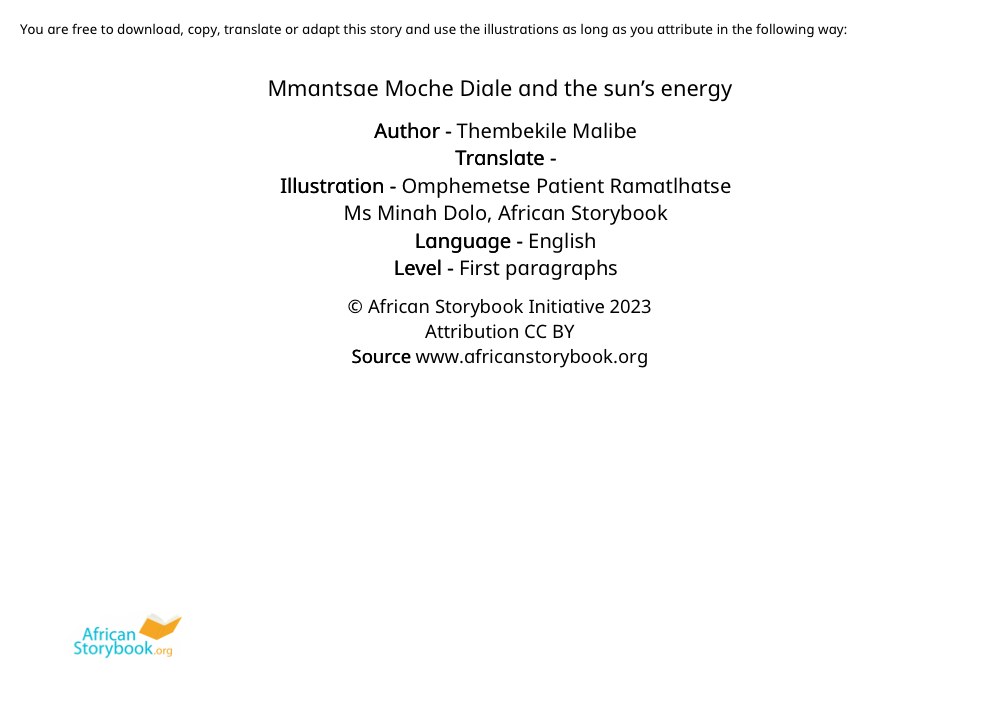 Mmantsae Moche Diale and the sun’s energy