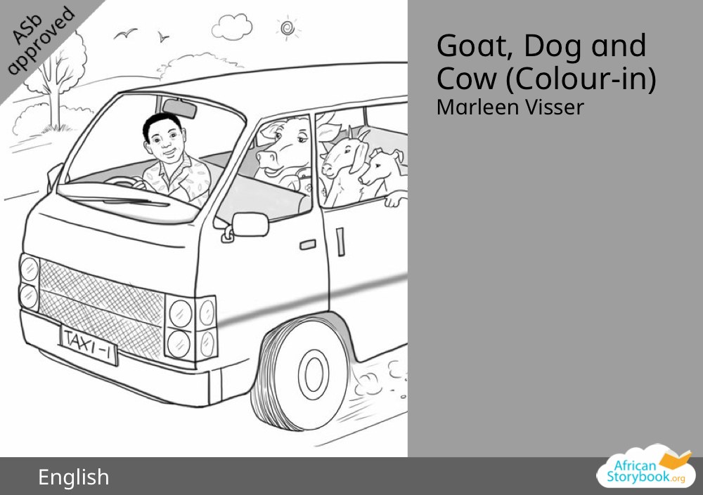 Goat, Dog and Cow (Colour-in)
