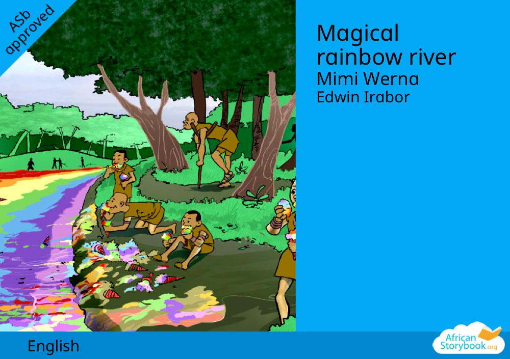 Magical rainbow river