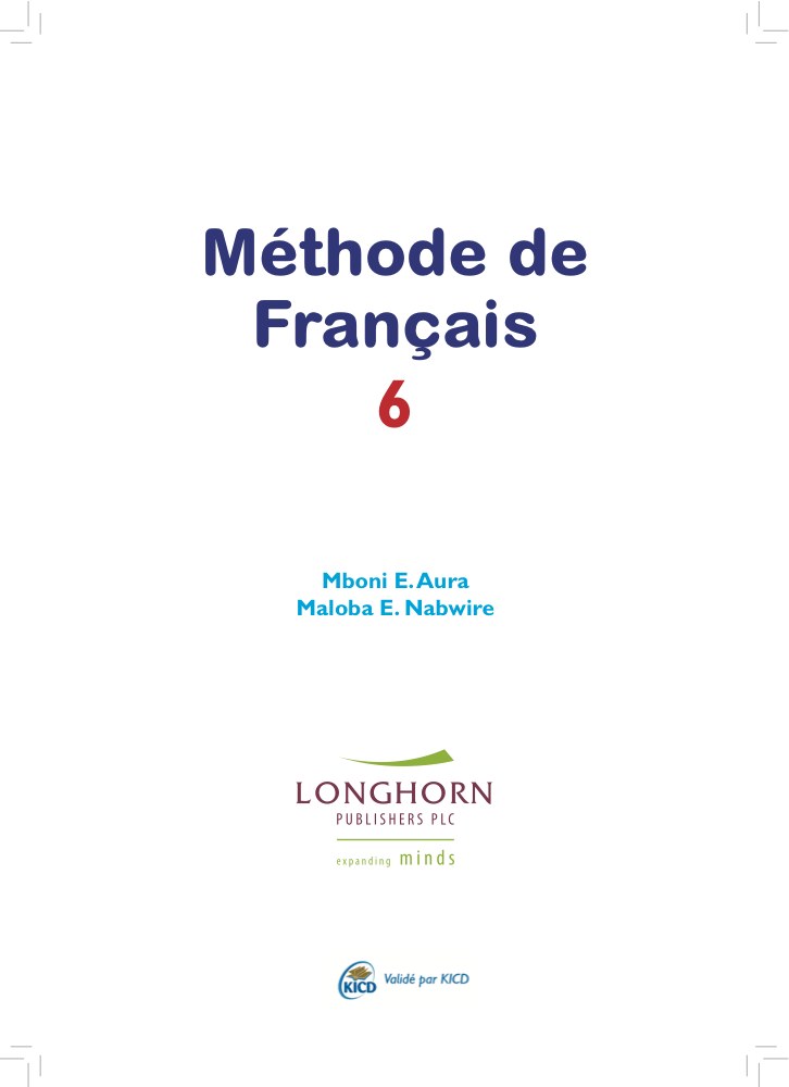 French Grade 6 Pupil's Book