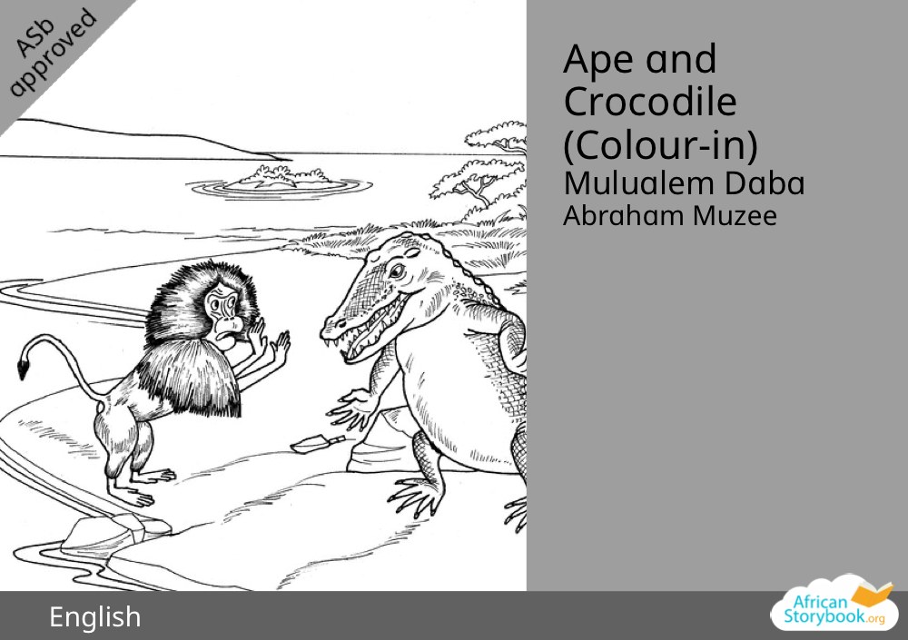 Ape and Crocodile (Colour-in)