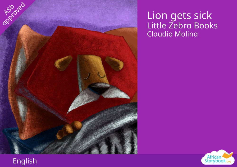 Lion gets sick