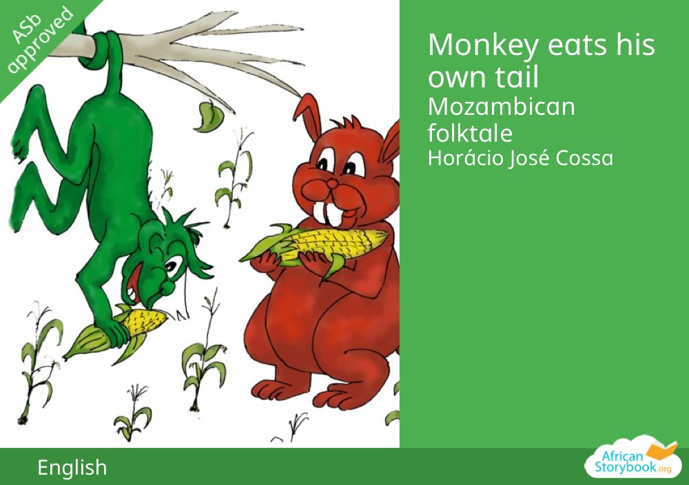 Monkey eats his own tail