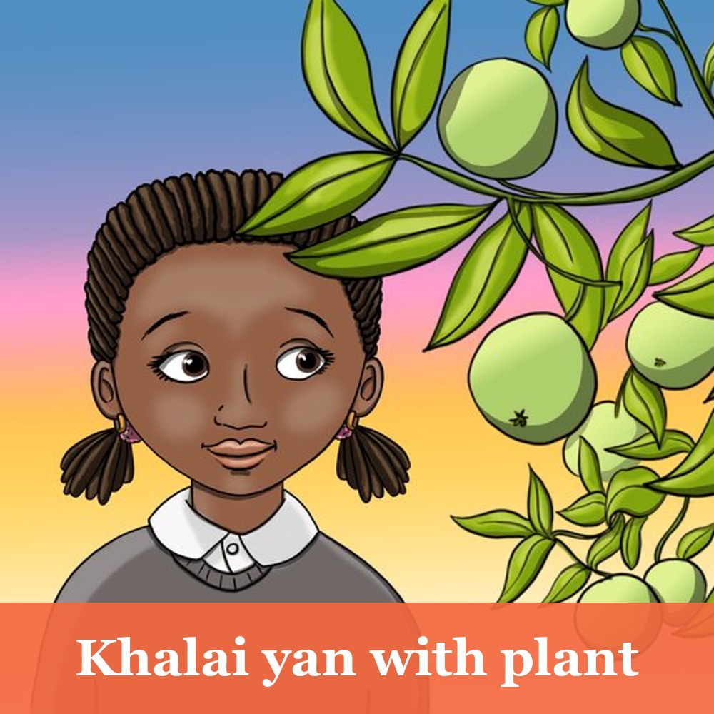 Khalai yan with plant