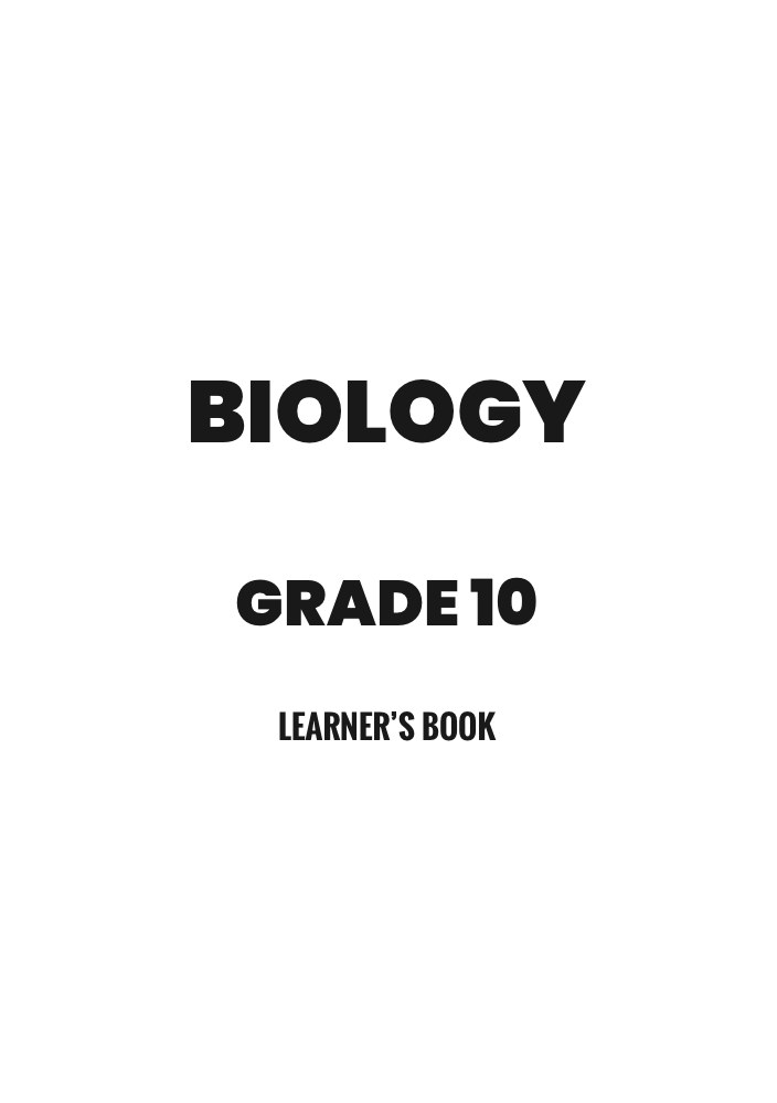 Biology Grade 10 Learner's Book